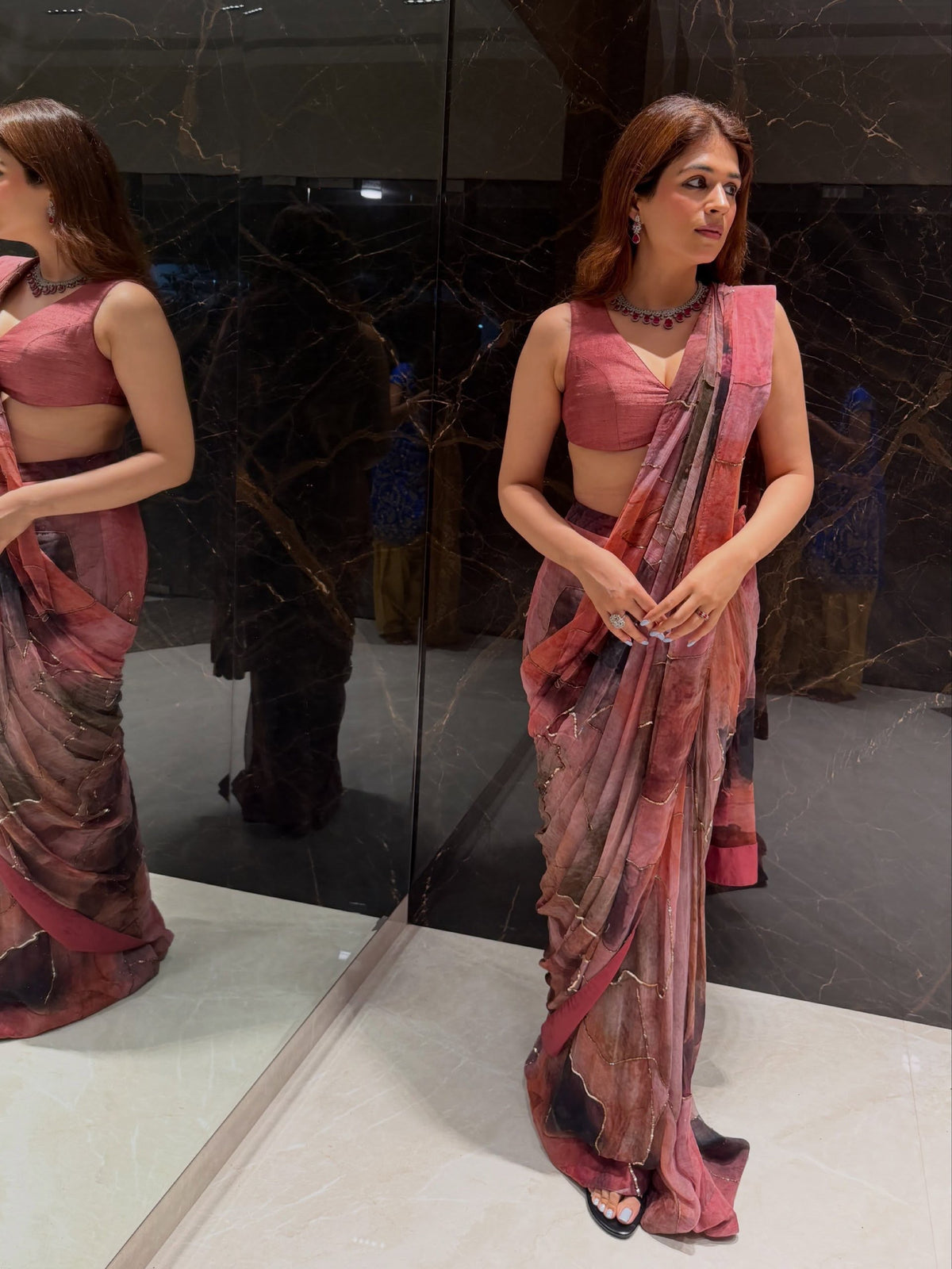 Beautiful Tebi Silk Printed Saree