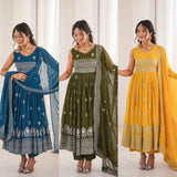 Showcasing Georgette Embroidered Suit