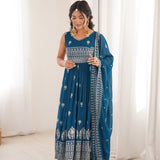 Showcasing Georgette Embroidered Suit
