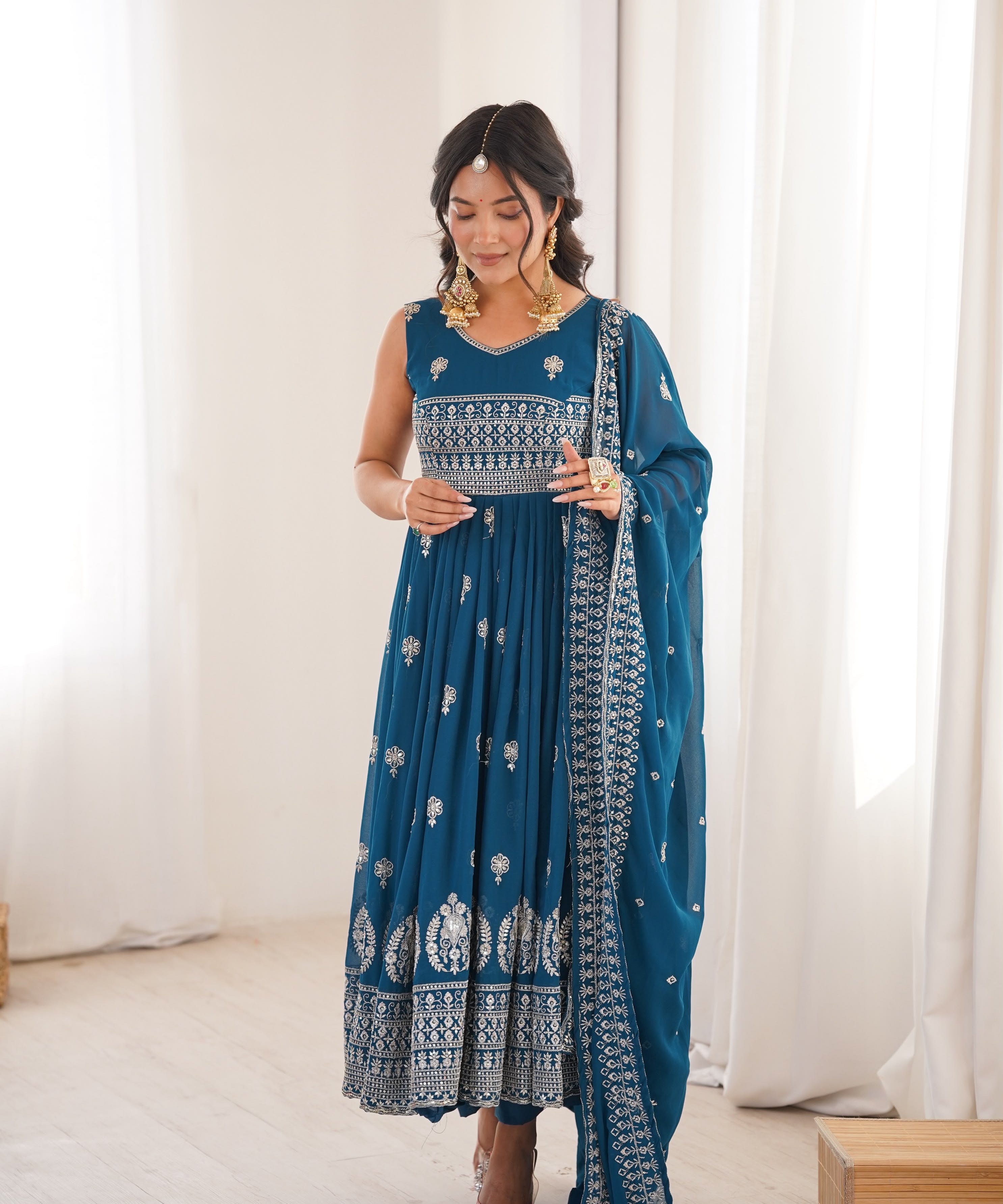 Showcasing Georgette Embroidered Suit