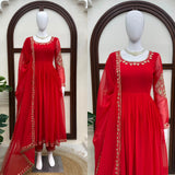 Classy Crafted Thredwork Anarkali Suit