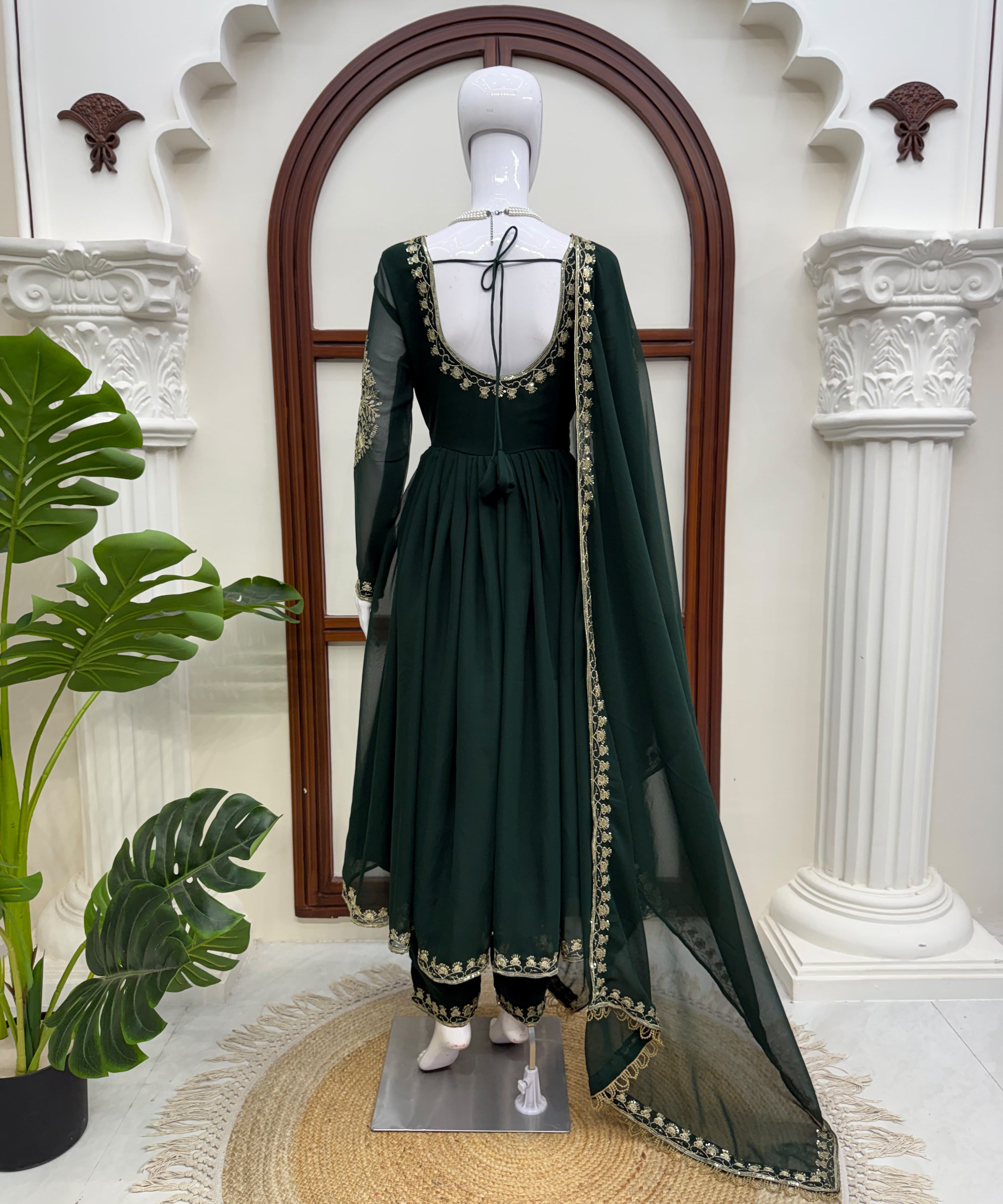 Classy Crafted Thredwork Anarkali Suit