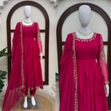 Classy Crafted Thredwork Anarkali Suit