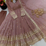Exclusive Designer Cruch silk Gown