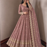 Exclusive Designer Cruch silk Gown