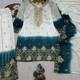 Classic Two Tone Embroidered Suit