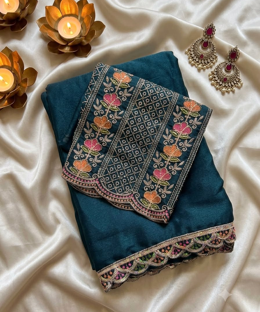 Majestic Star Georgette Saree