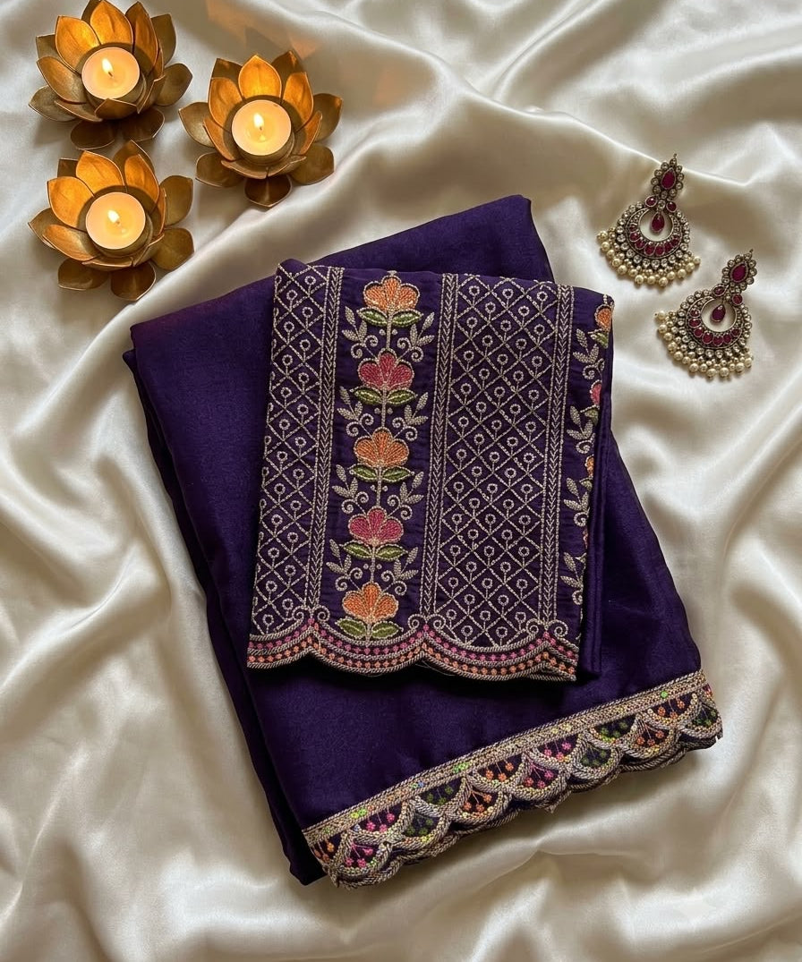 Majestic Star Georgette Saree