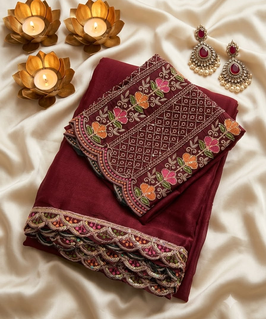 Majestic Star Georgette Saree
