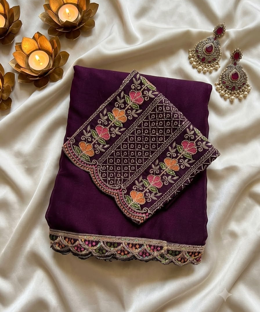 Majestic Star Georgette Saree