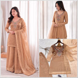 Presenting Pure Salsa Silk Top Plazzo