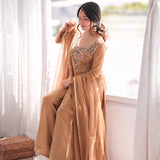 Presenting Pure Salsa Silk Top Plazzo
