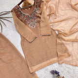 Presenting Pure Salsa Silk Top Plazzo