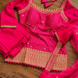 Exclusive Pink Bandhej Print Suit
