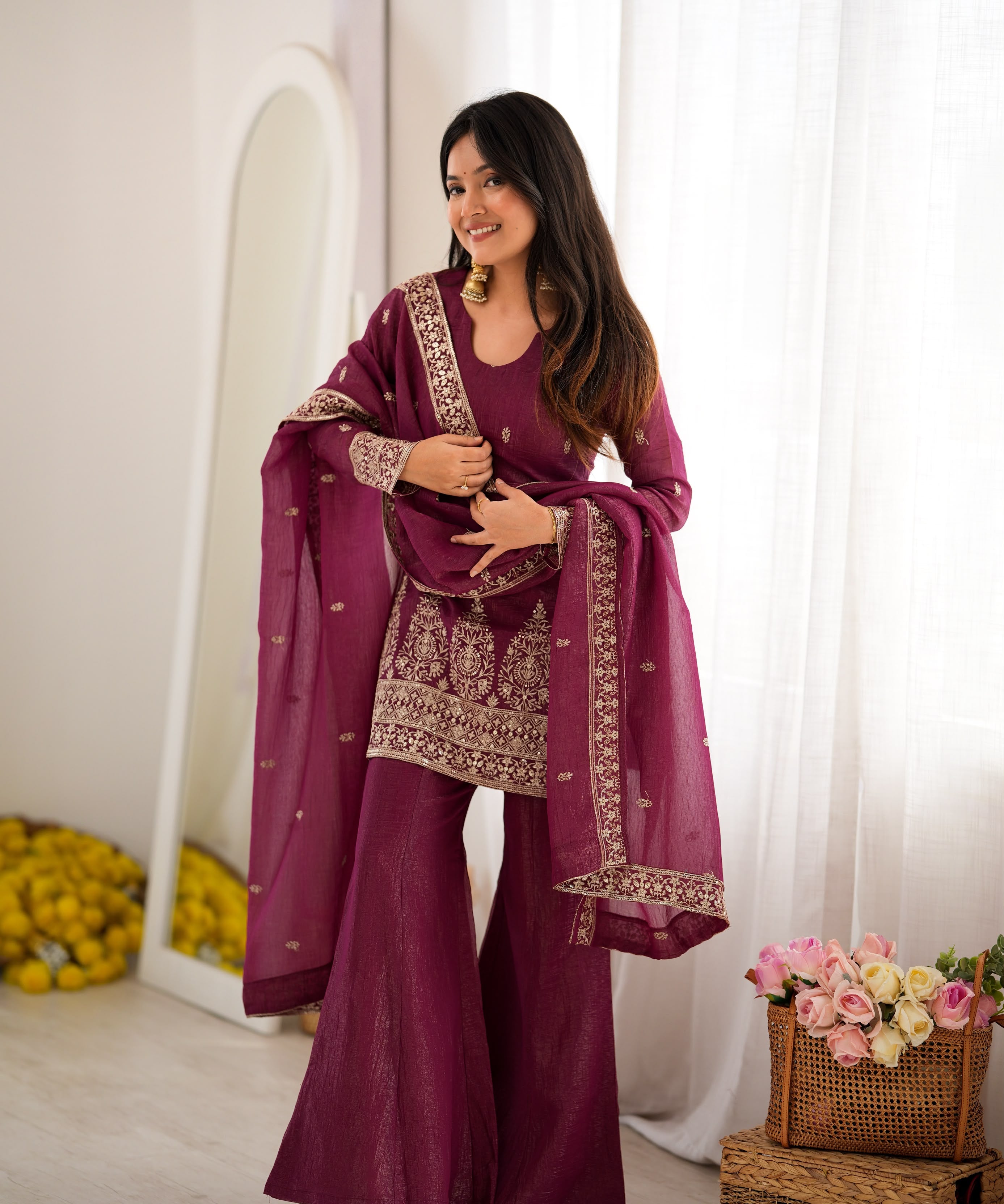 Fresh Look Crunchy Silk Suit