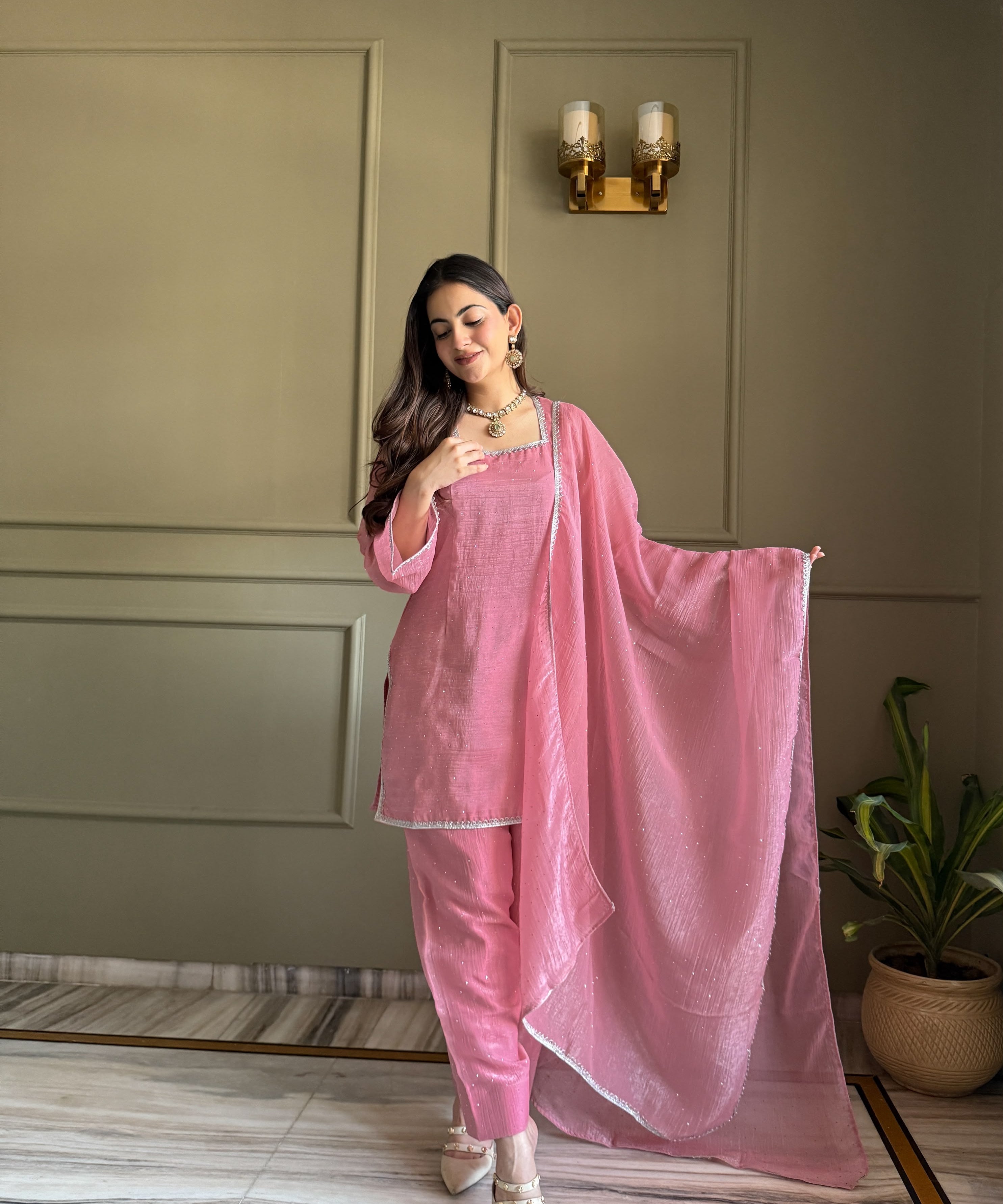 Prettyish Silk Farshi Salwar Suit