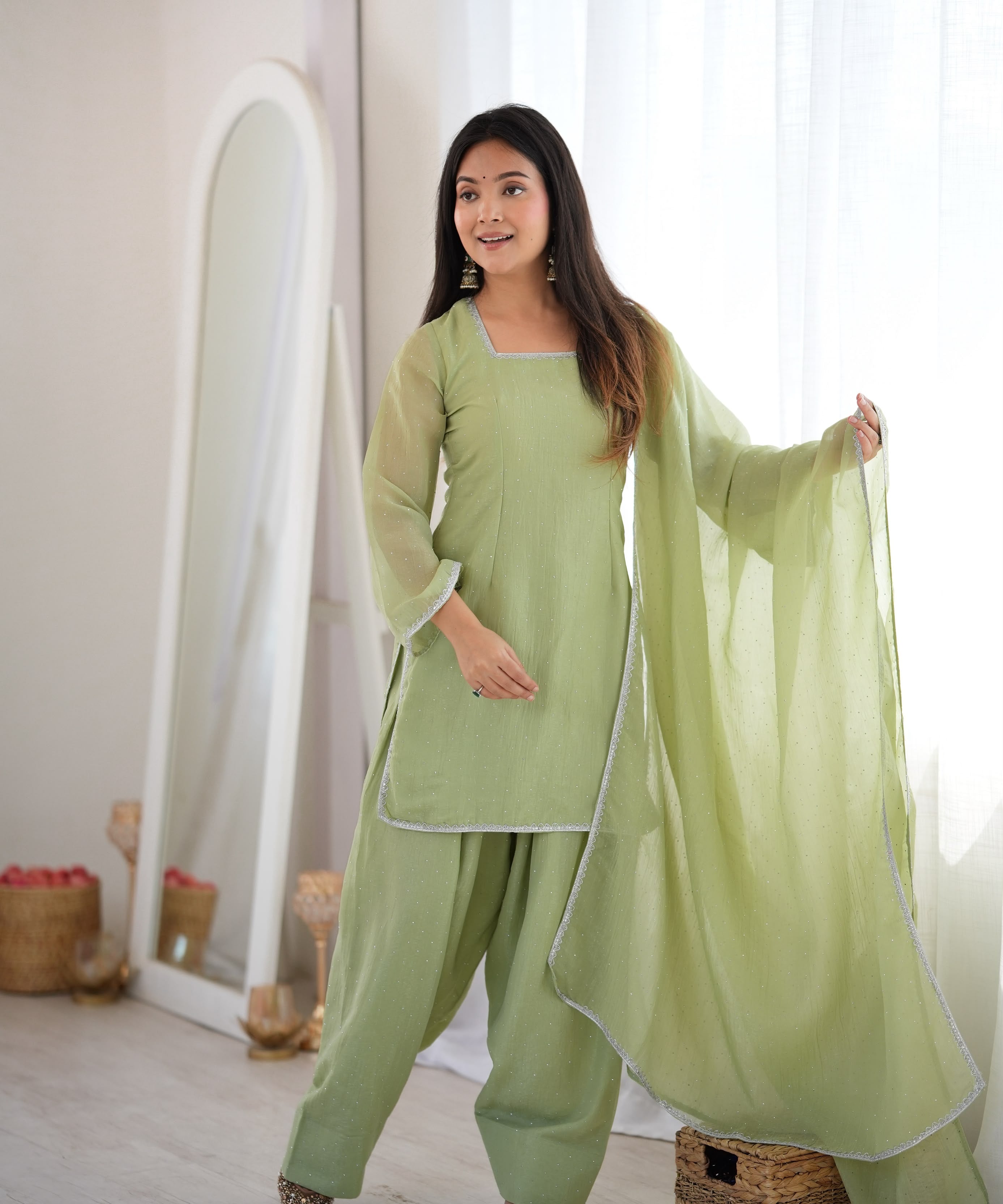 Pista Crunchy Silk Salwar Suit