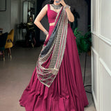 Festive Occasionally Rayon Lehenga