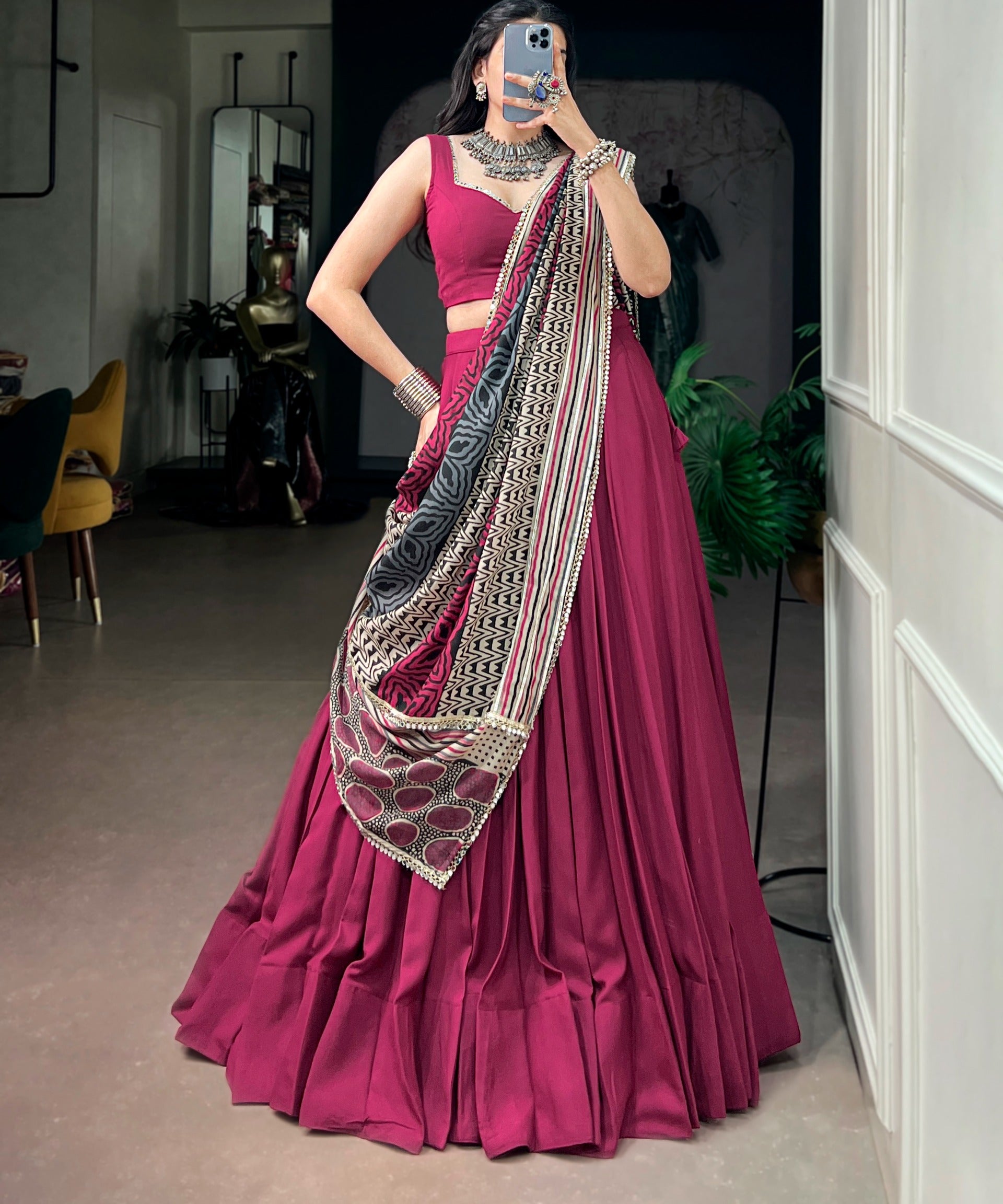 Festive Occasionally Rayon Lehenga
