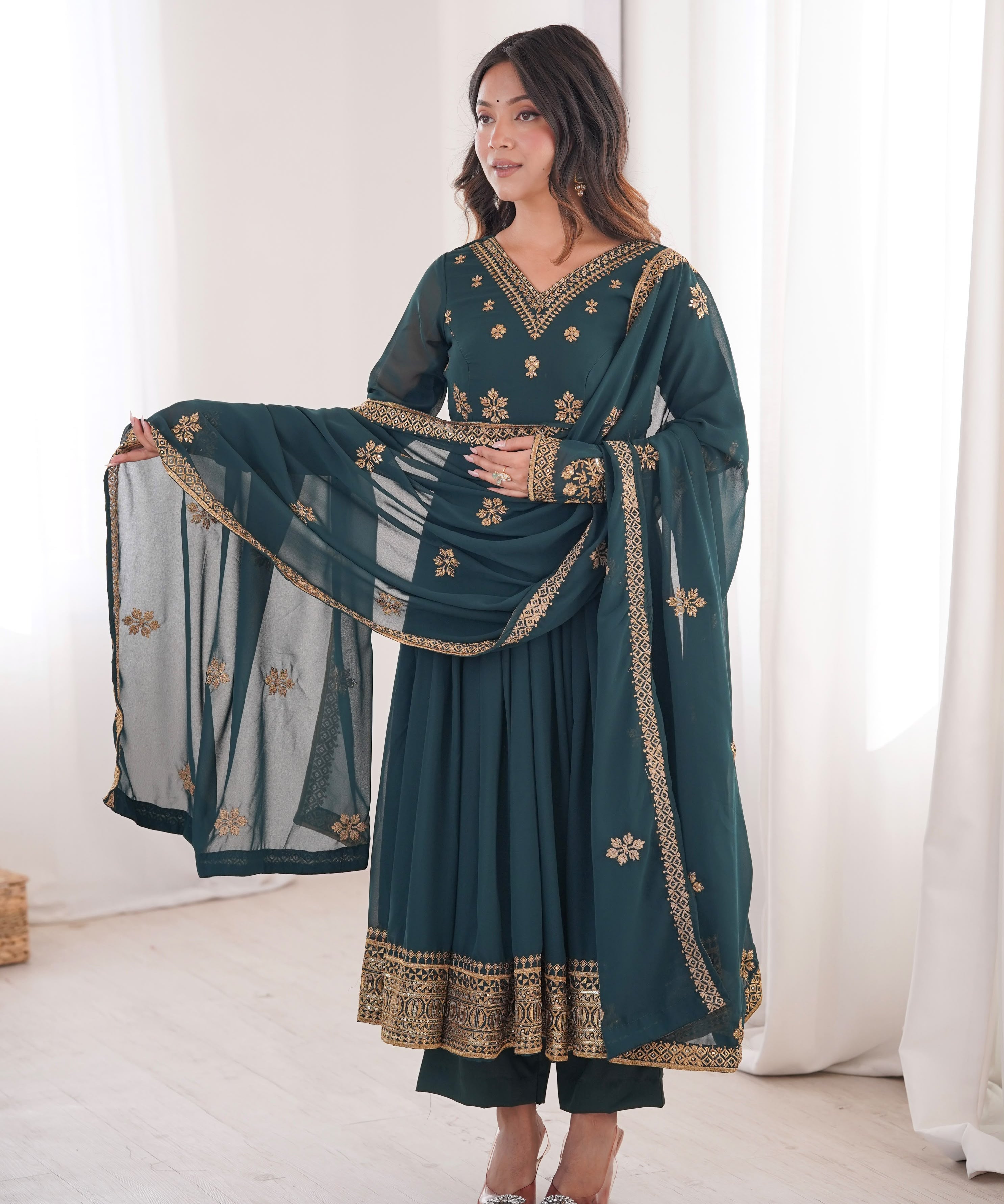Showcasing Gerogette Anarkali Suit