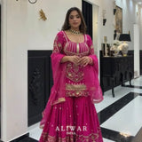 Classic Pakistani Embroidered Top Sharara