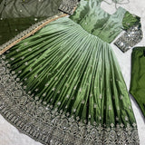 Designer Chinon Silk Anarkali Suit