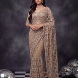 Premium Bridal Net Cutwork Saree