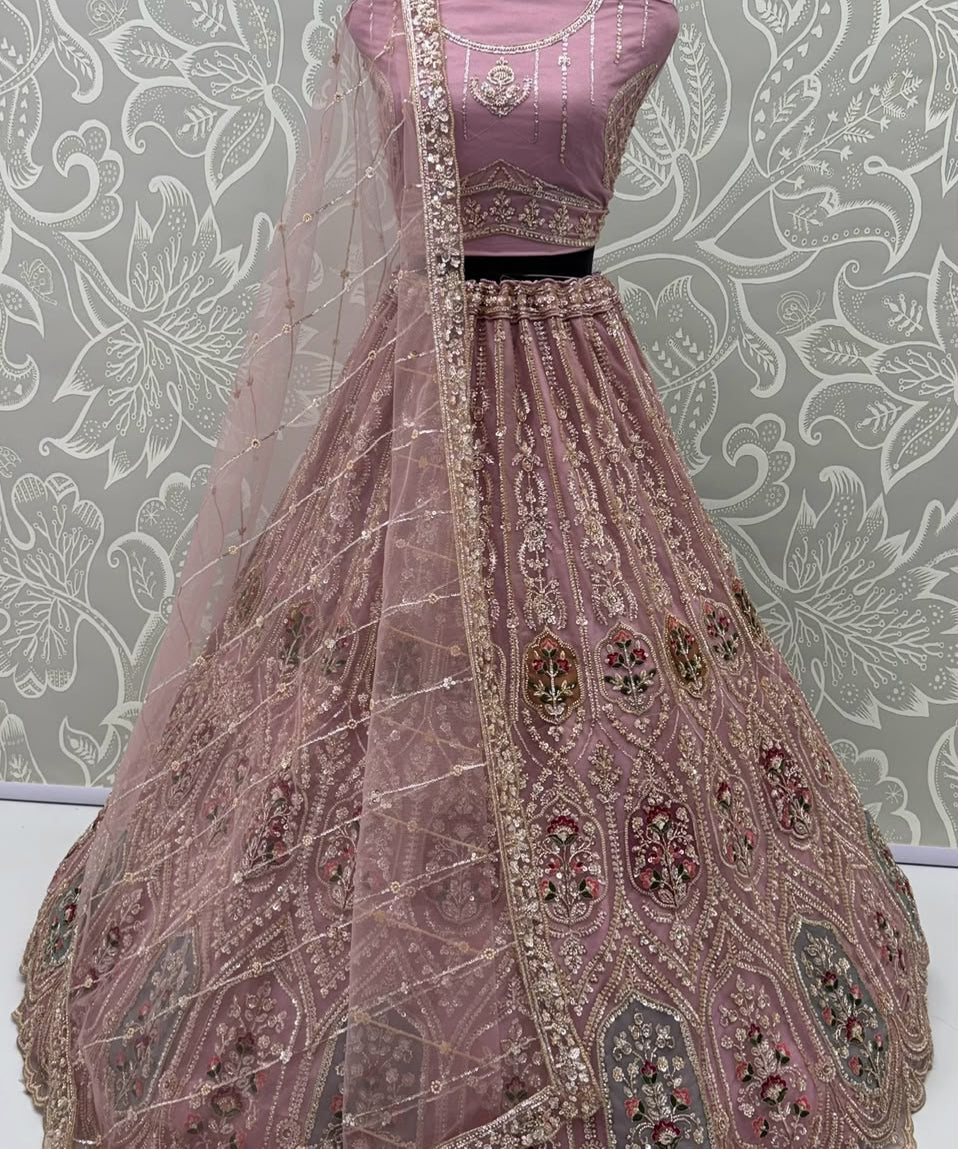 Appealing Handwork Patch Bridal Lehenga