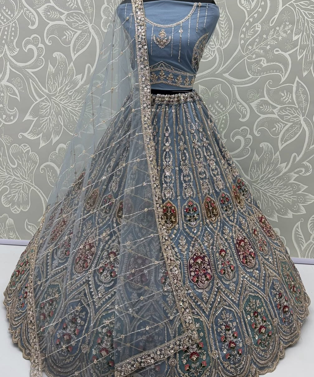 Appealing Handwork Patch Bridal Lehenga
