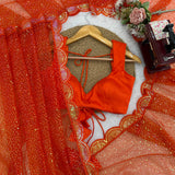 Shine Heavy Soft Sequence Saree
