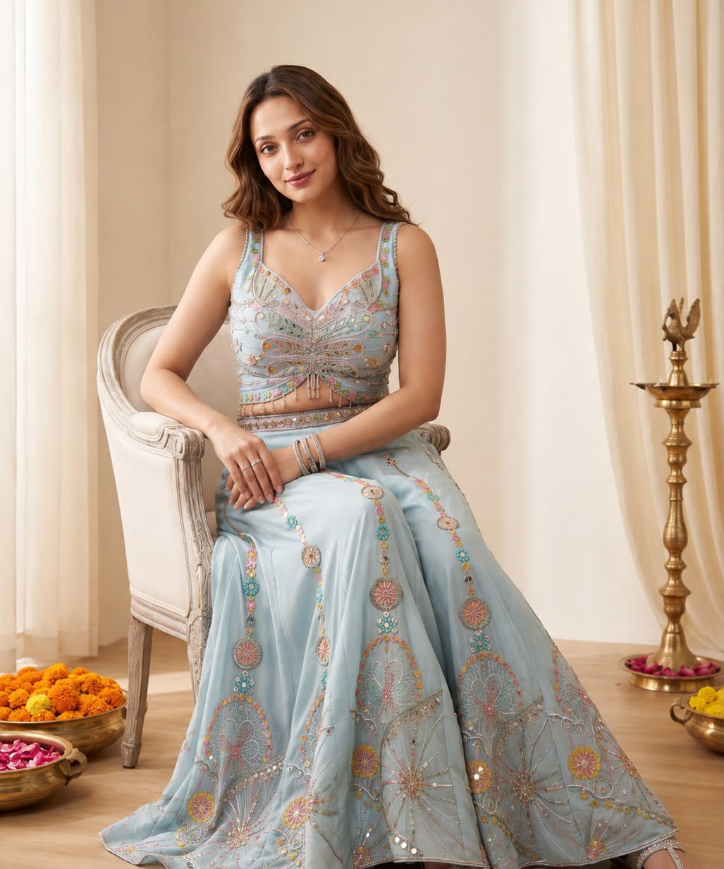 Festive Indo Classic Embroidered Suit