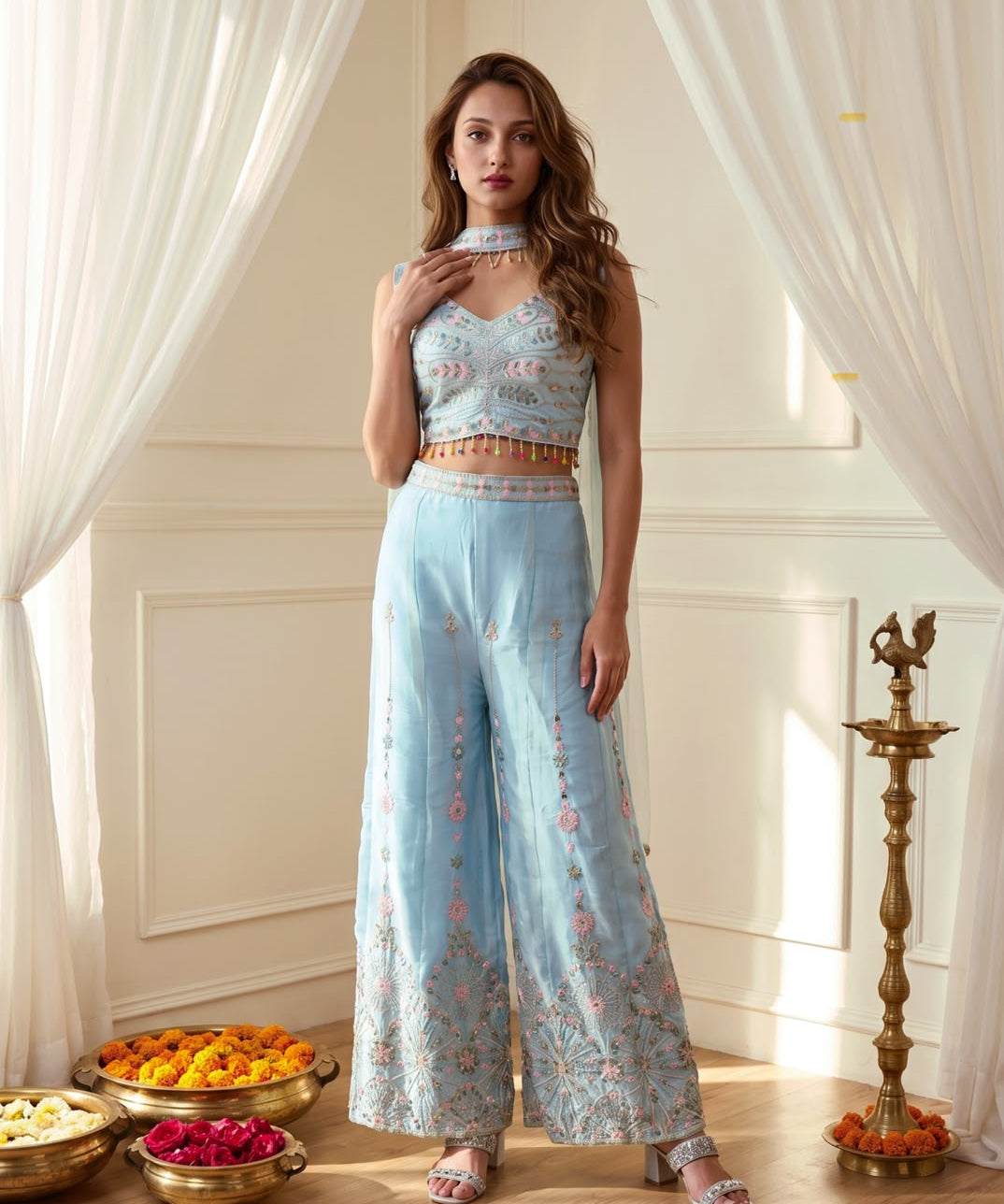 Festive Indo Classic Embroidered Suit