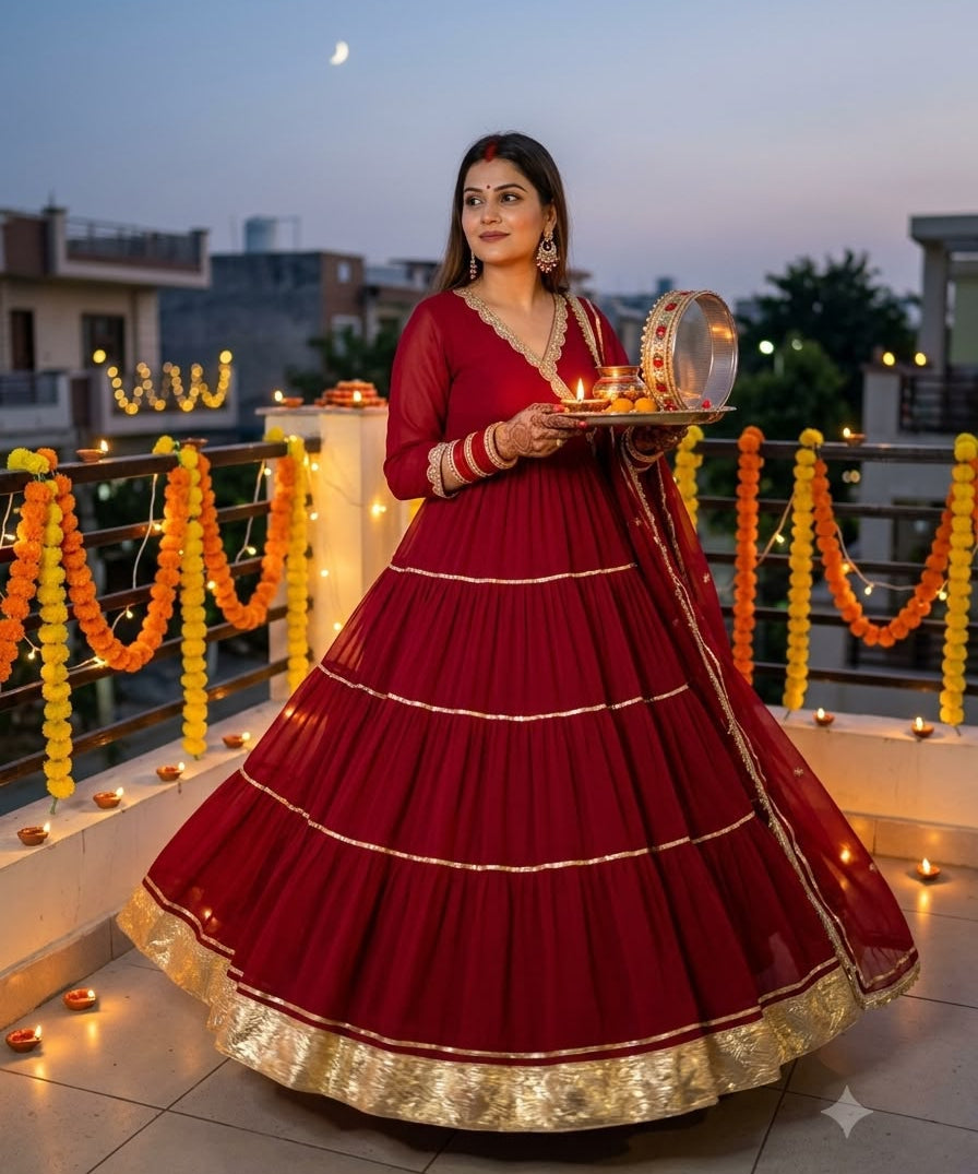 Karwachouth Special Georgette Gown