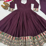 Designer Roman Silk Anarkali Suit