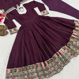 Designer Roman Silk Anarkali Suit