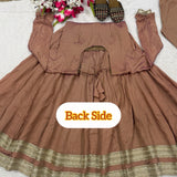 Classic Vichitra Silk Anarkali Suit