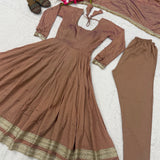 Classic Vichitra Silk Anarkali Suit