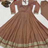 Classic Vichitra Silk Anarkali Suit