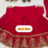 Reddish Rangoli Silk Anarkali Suit