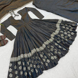 Classic Vichitra Silk Anarkali Suit