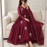 Wine Classy Look Aline Kurti