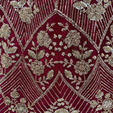 Royal Wedding Net Beads Work Lehenga