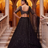 Royal Wedding Net Beads Work Lehenga
