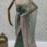 Luxurious Net Handwork Saree