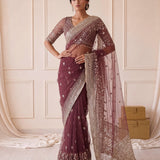 Luxurious Net Handwork Saree