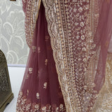 Luxurious Net Handwork Saree