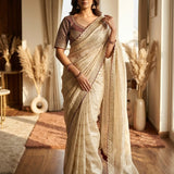 Premium Wedding Beads Work Saree
