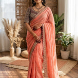Premium Wedding Beads Work Saree