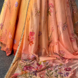 Flame Soft Organza Lehenga