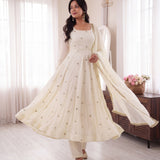 Bright French Crep Silk Anarkali Suit